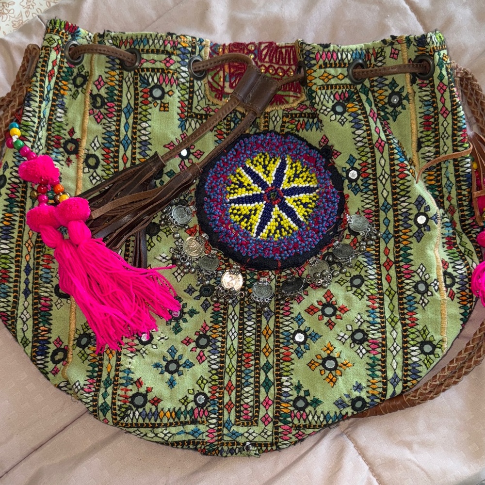 Bohemian Multicolor Embroidered Women's Bag